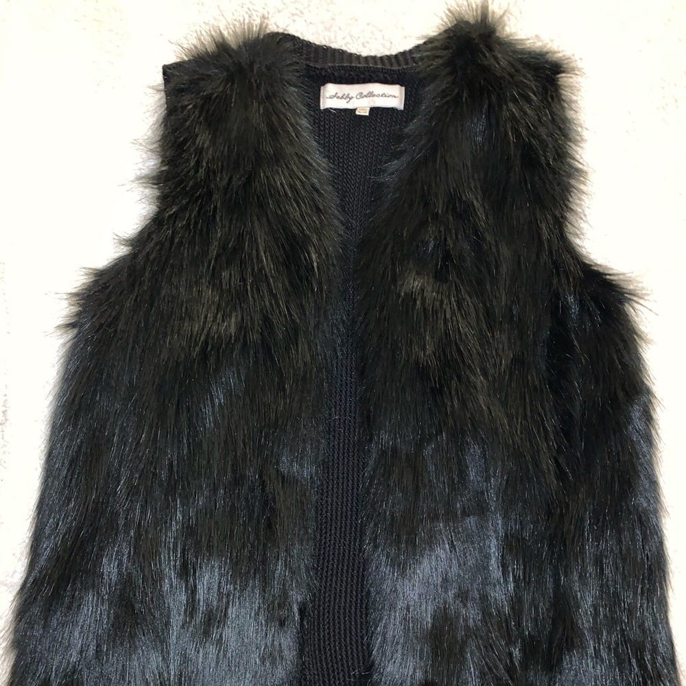 Black Fur Vest